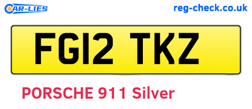 FG12TKZ are the vehicle registration plates.