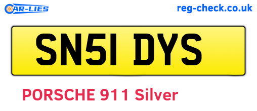 SN51DYS are the vehicle registration plates.