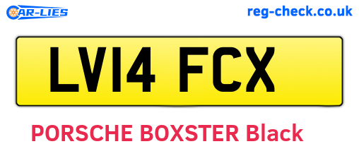 LV14FCX are the vehicle registration plates.