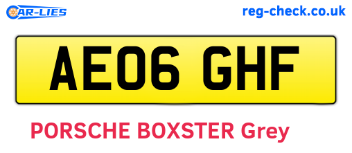 AE06GHF are the vehicle registration plates.
