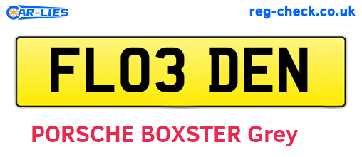 FL03DEN are the vehicle registration plates.