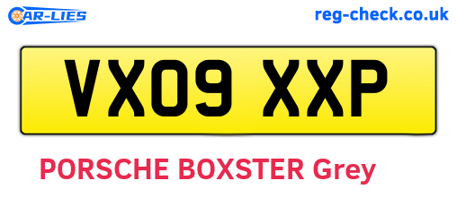 VX09XXP are the vehicle registration plates.