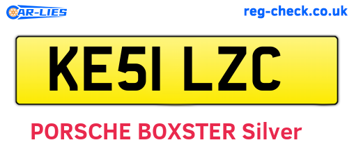 KE51LZC are the vehicle registration plates.