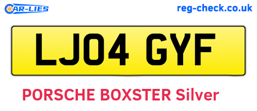 LJ04GYF are the vehicle registration plates.