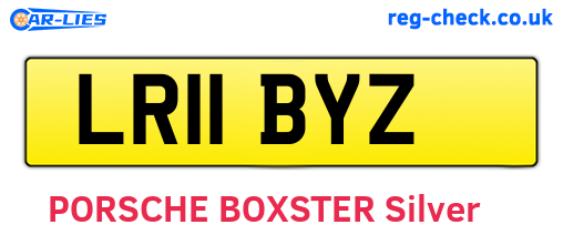 LR11BYZ are the vehicle registration plates.