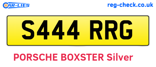S444RRG are the vehicle registration plates.