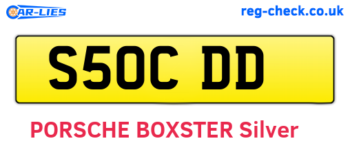 S50CDD are the vehicle registration plates.