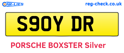 S90YDR are the vehicle registration plates.