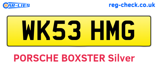 WK53HMG are the vehicle registration plates.