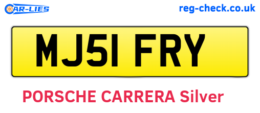 MJ51FRY are the vehicle registration plates.