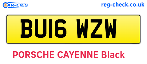 BU16WZW are the vehicle registration plates.
