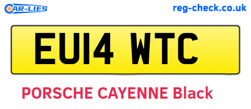 EU14WTC are the vehicle registration plates.
