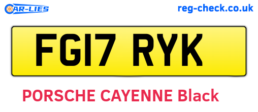FG17RYK are the vehicle registration plates.