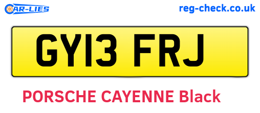 GY13FRJ are the vehicle registration plates.