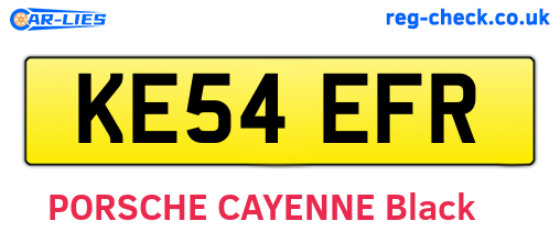 KE54EFR are the vehicle registration plates.