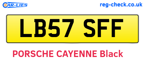 LB57SFF are the vehicle registration plates.