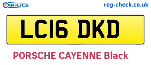 LC16DKD are the vehicle registration plates.