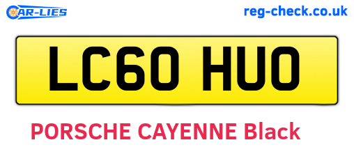 LC60HUO are the vehicle registration plates.