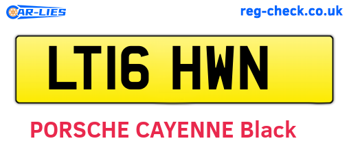 LT16HWN are the vehicle registration plates.