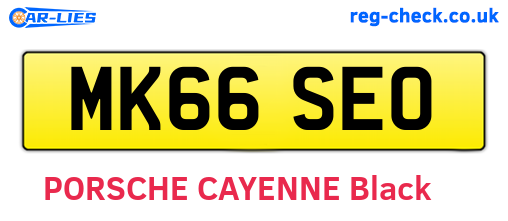 MK66SEO are the vehicle registration plates.