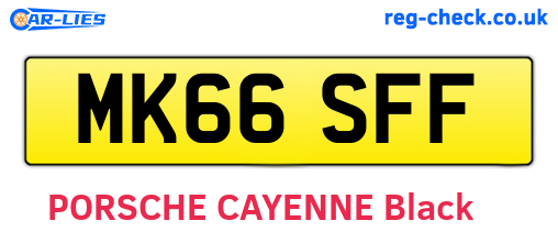 MK66SFF are the vehicle registration plates.