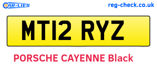MT12RYZ are the vehicle registration plates.