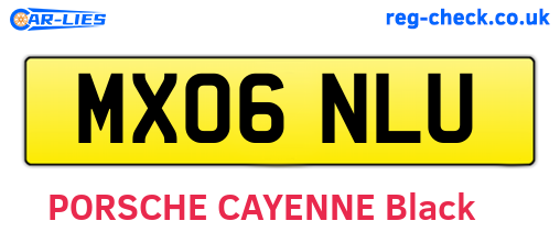 MX06NLU are the vehicle registration plates.