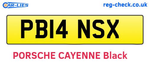 PB14NSX are the vehicle registration plates.