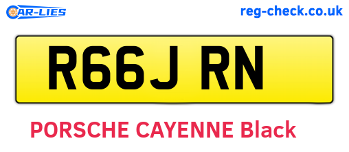 R66JRN are the vehicle registration plates.