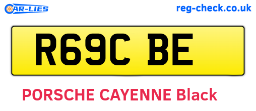 R69CBE are the vehicle registration plates.
