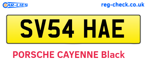 SV54HAE are the vehicle registration plates.