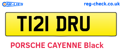 T121DRU are the vehicle registration plates.