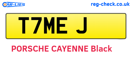 T7MEJ are the vehicle registration plates.