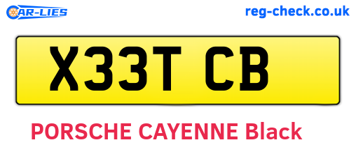 X33TCB are the vehicle registration plates.
