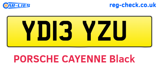 YD13YZU are the vehicle registration plates.