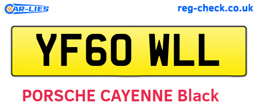 YF60WLL are the vehicle registration plates.