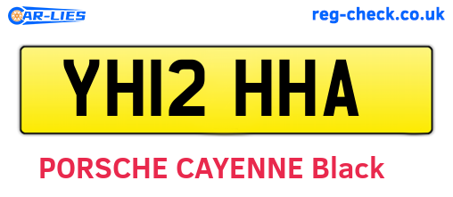 YH12HHA are the vehicle registration plates.