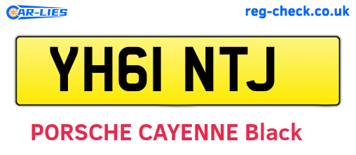 YH61NTJ are the vehicle registration plates.