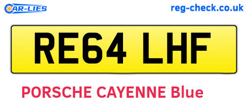 RE64LHF are the vehicle registration plates.