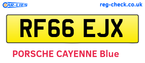 RF66EJX are the vehicle registration plates.
