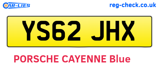 YS62JHX are the vehicle registration plates.