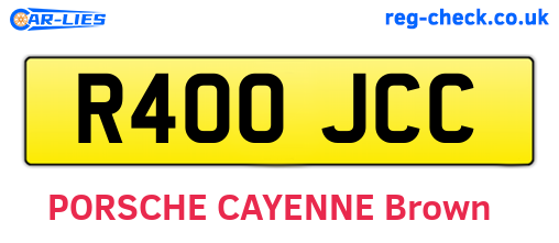 R400JCC are the vehicle registration plates.
