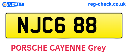 NJC688 are the vehicle registration plates.