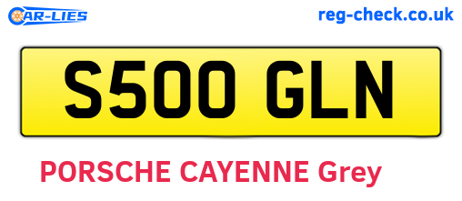S500GLN are the vehicle registration plates.