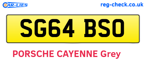 SG64BSO are the vehicle registration plates.