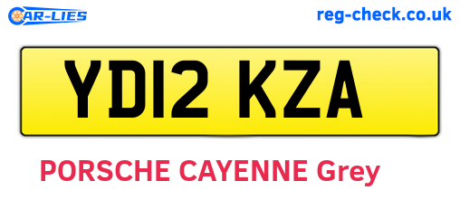 YD12KZA are the vehicle registration plates.