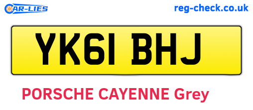 YK61BHJ are the vehicle registration plates.