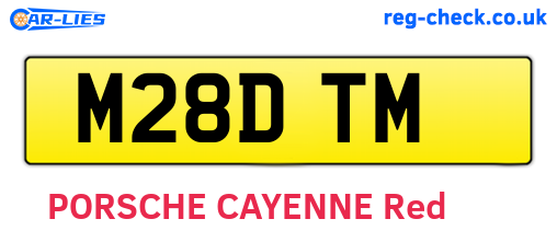 M28DTM are the vehicle registration plates.