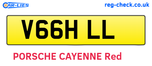 V66HLL are the vehicle registration plates.