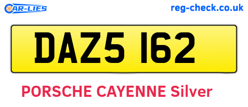 DAZ5162 are the vehicle registration plates.